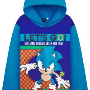 Sonic The Hedgehog Hoodie for Boys Teens Shadow Knuckles Tails Warm Hooded Sweatshirt Casual Pullover